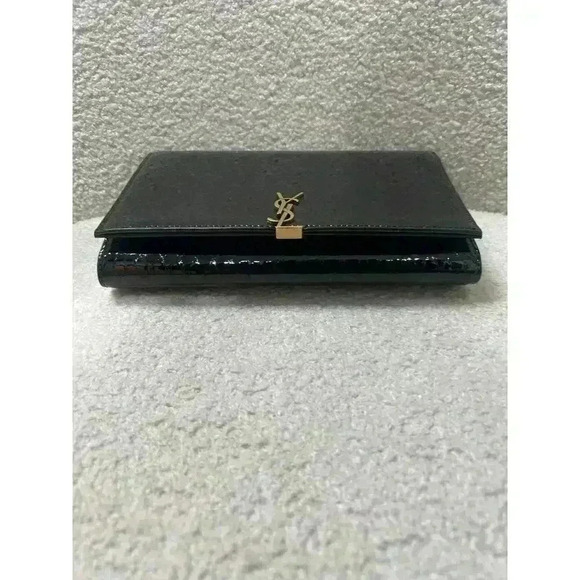 Saint Laurent Cassandra Croc-Embossed Chain Wallet - Brand New with Dustbag - Picture 3 of 6